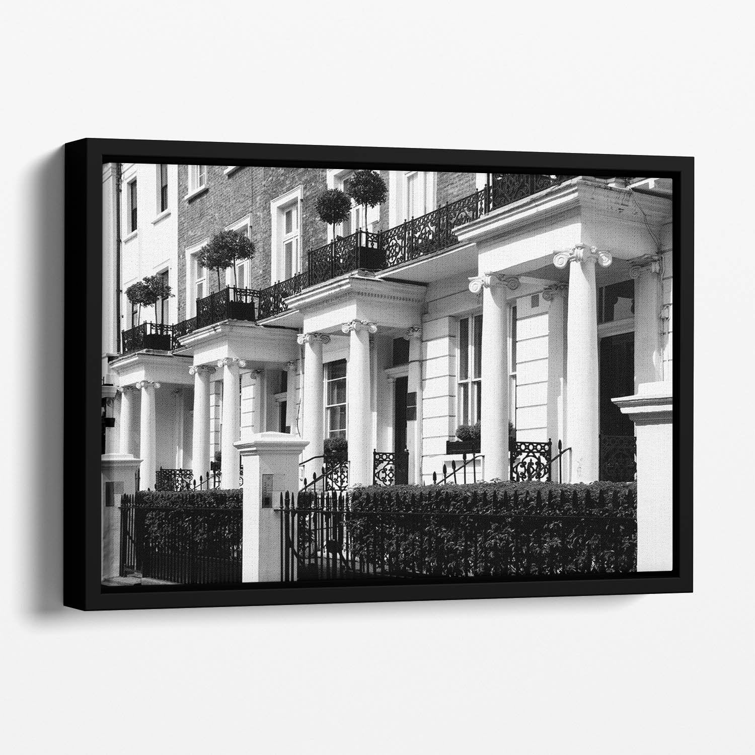 Regency Georgian terraced town house Floating Framed Canvas