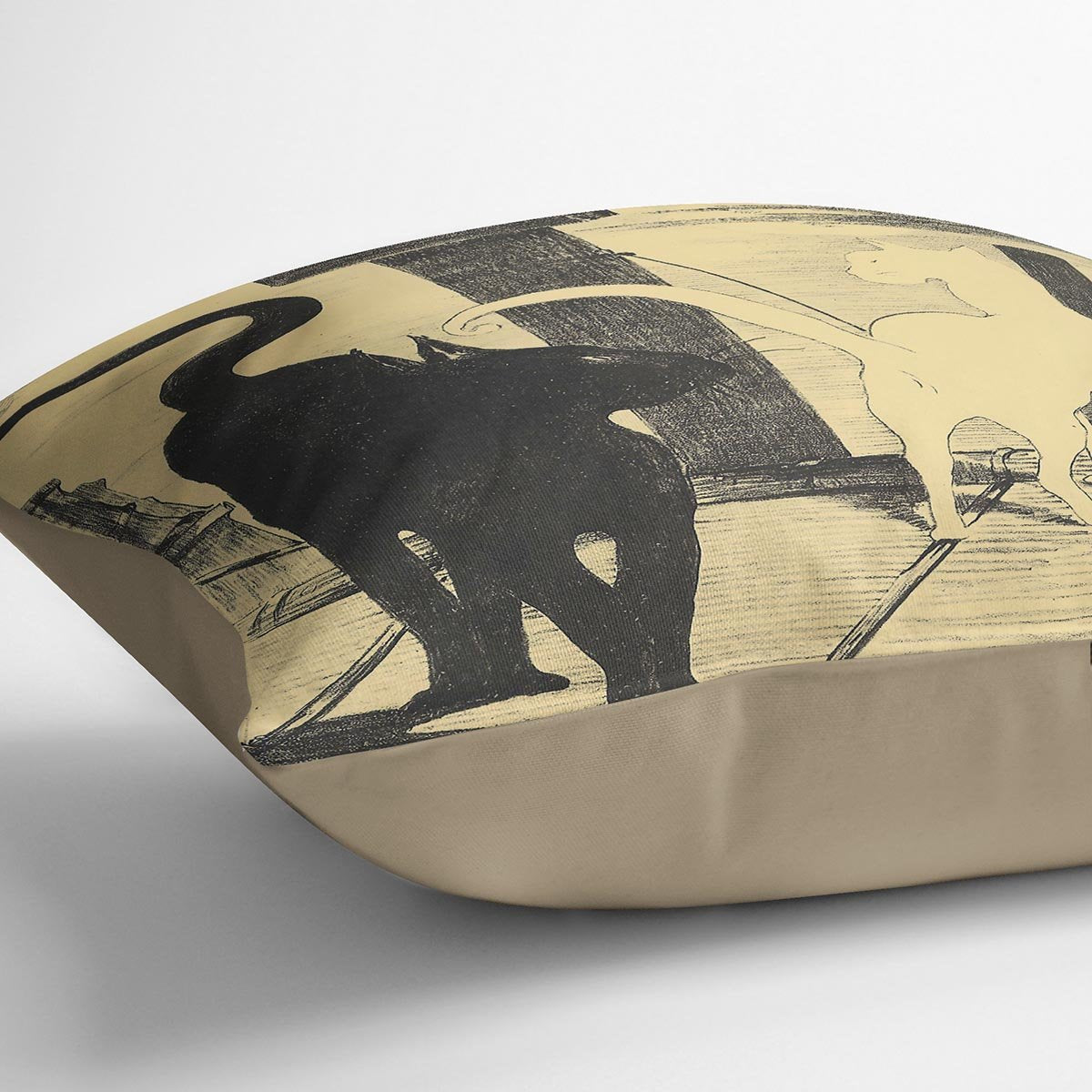 Rendevouz of Cats by Manet Throw Pillow