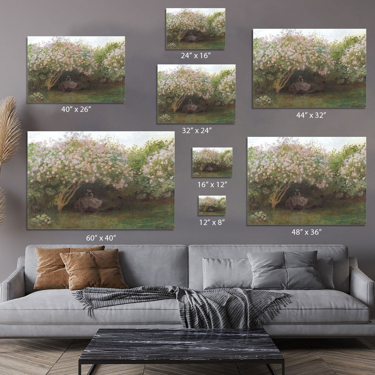Repos sous les lilas 1872 by Monet Canvas Print or Poster