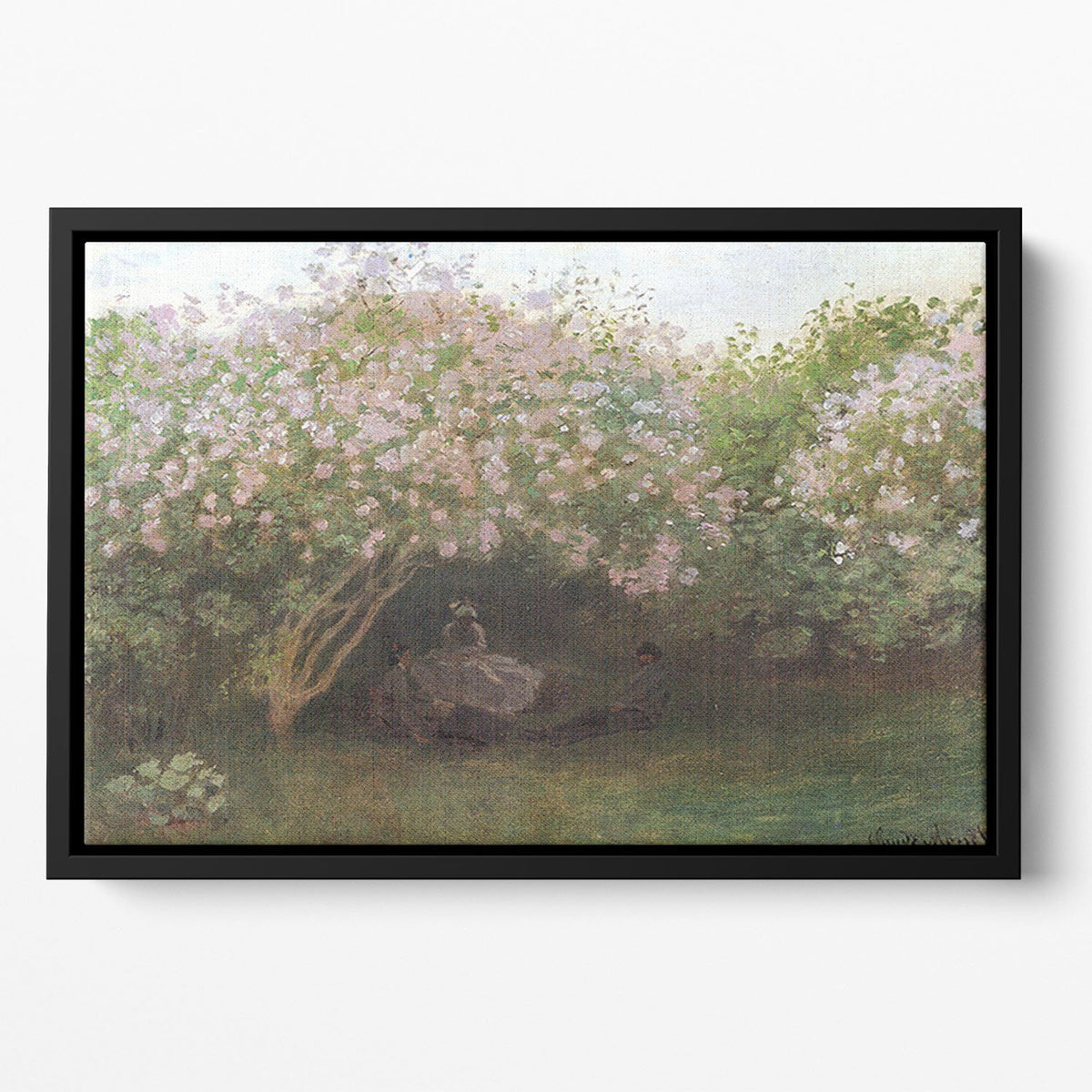 Repos sous les lilas 1872 by Monet Floating Framed Canvas | Canvas Art ...