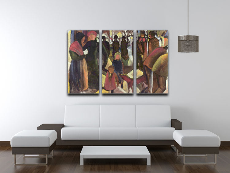 Resignation by Macke 3 Split Panel Canvas Print - Canvas Art Rocks - 3