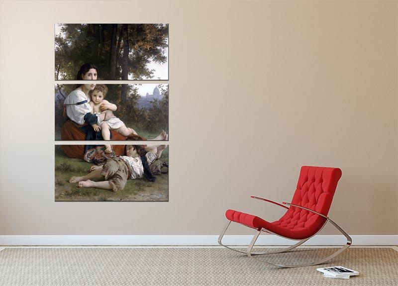 Rest By Bouguereau 3 Split Panel Canvas Print - Canvas Art Rocks - 2