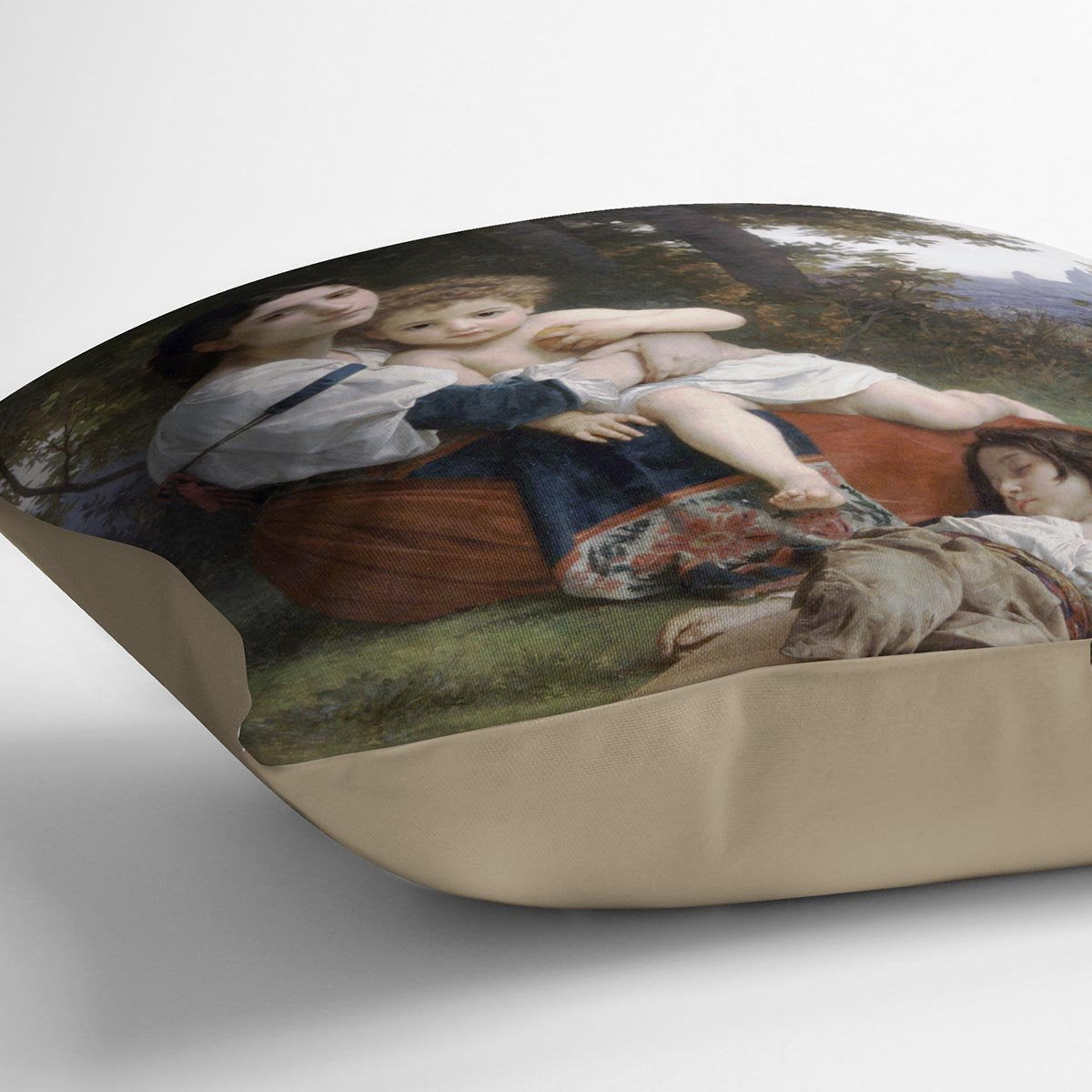 Rest By Bouguereau Throw Pillow