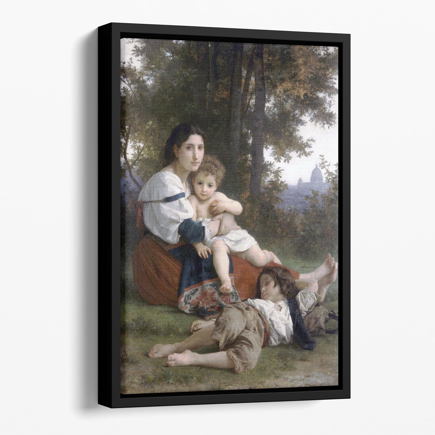 Rest By Bouguereau Floating Framed Canvas