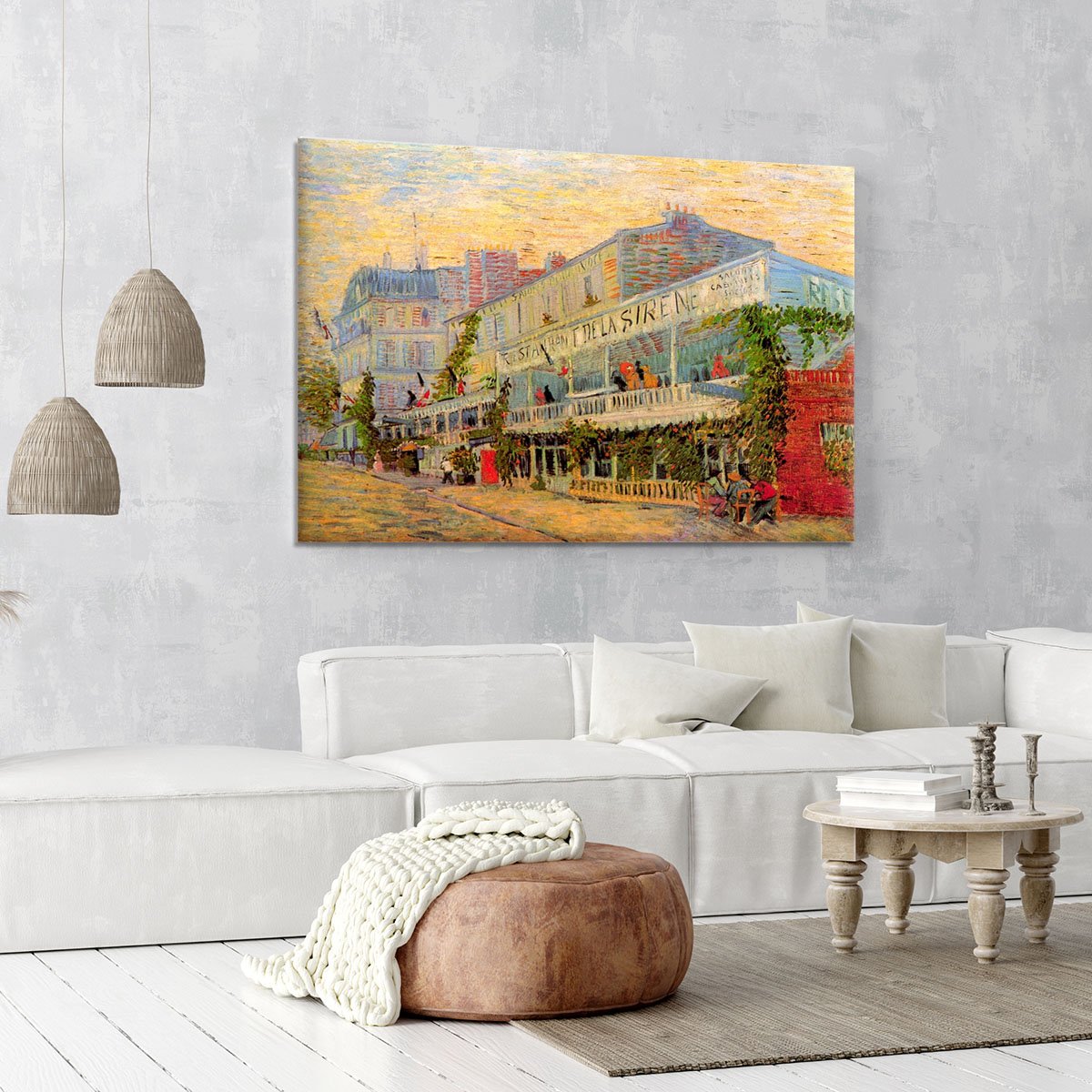 Restaurant de la Sirene at Asnieres by Van Gogh Canvas Print or Poster