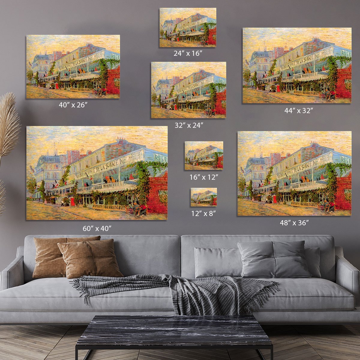 Restaurant de la Sirene at Asnieres by Van Gogh Canvas Print or Poster