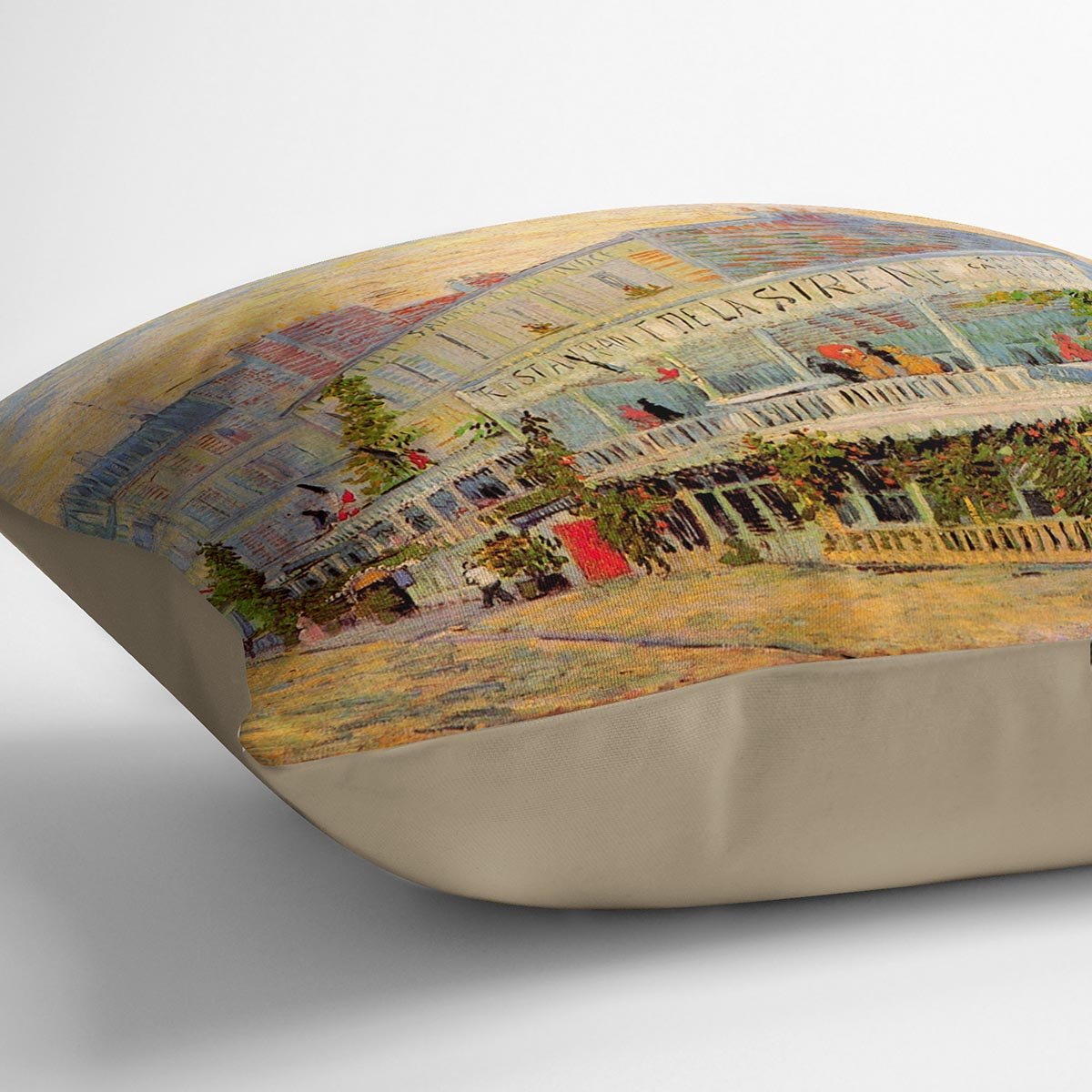 Restaurant de la Sirene at Asnieres by Van Gogh Throw Pillow