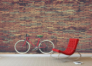 Retro bicycle on roadside Wall Mural Wallpaper - Canvas Art Rocks - 2