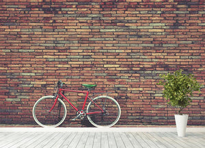 Retro bicycle on roadside Wall Mural Wallpaper - Canvas Art Rocks - 4