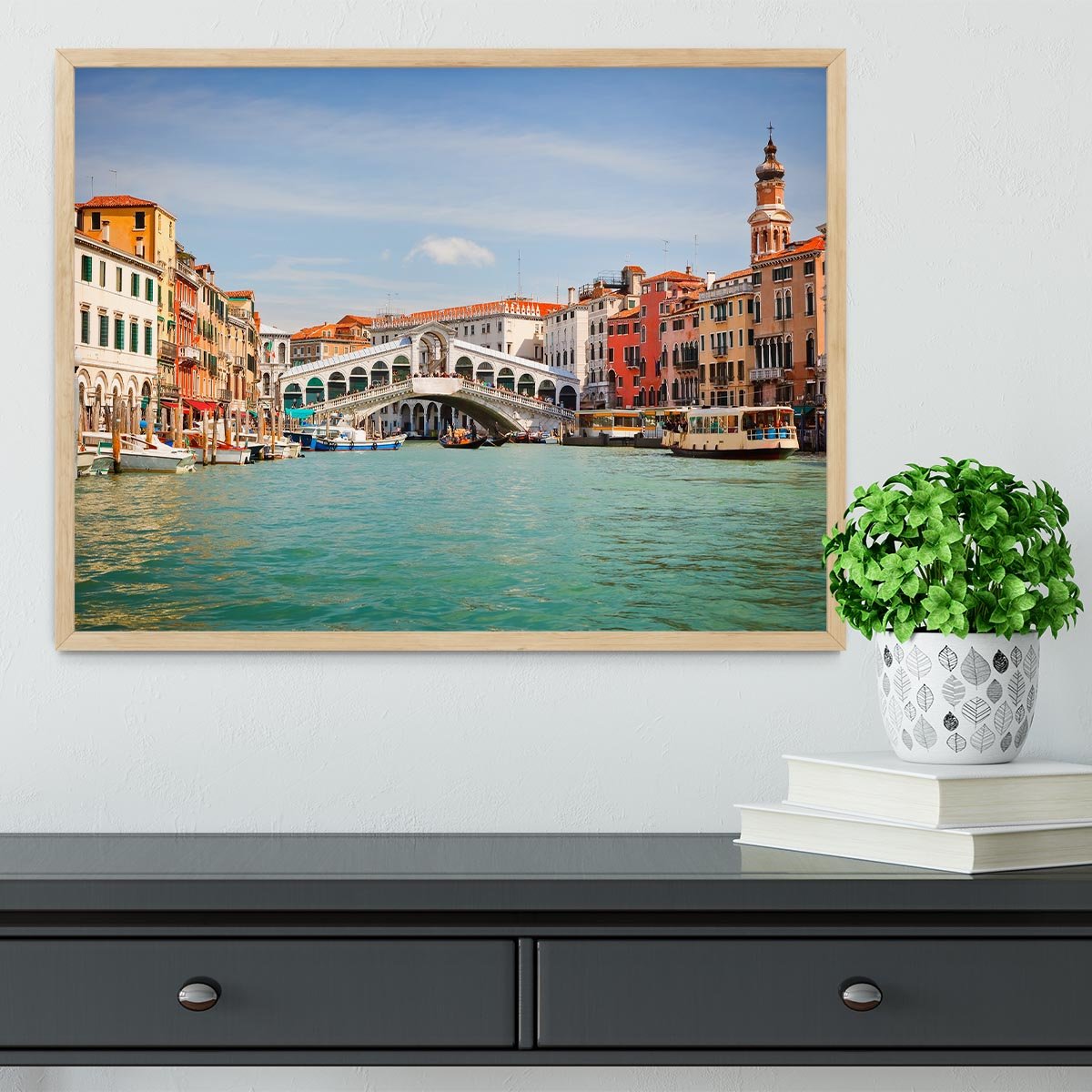 Rialto Bridge Framed Print - Canvas Art Rocks - 4