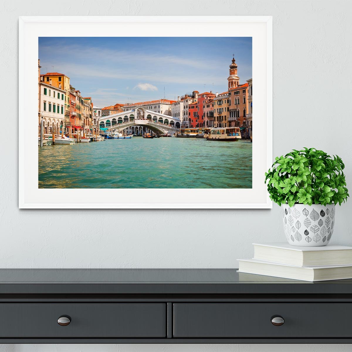 Rialto Bridge Framed Print - Canvas Art Rocks - 5