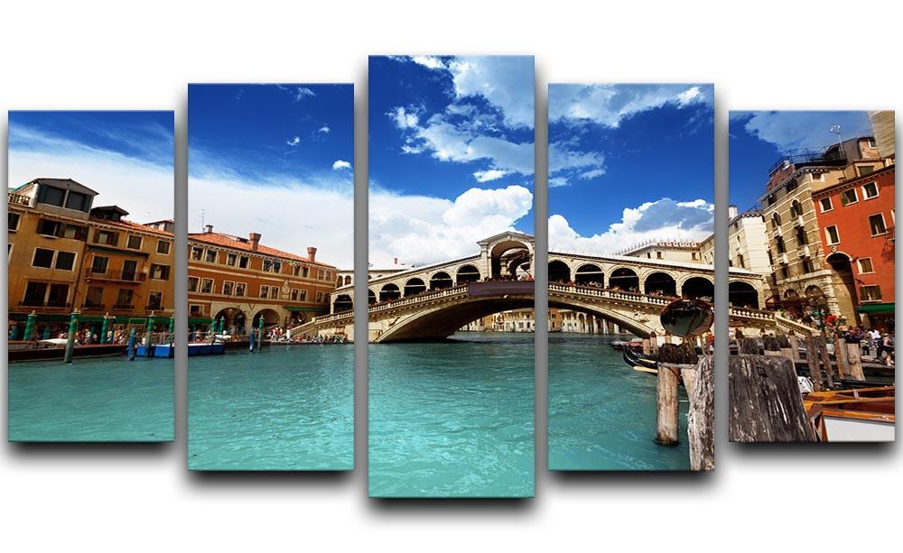 Rialto bridge in Venice 5 Split Panel Canvas  - Canvas Art Rocks - 1