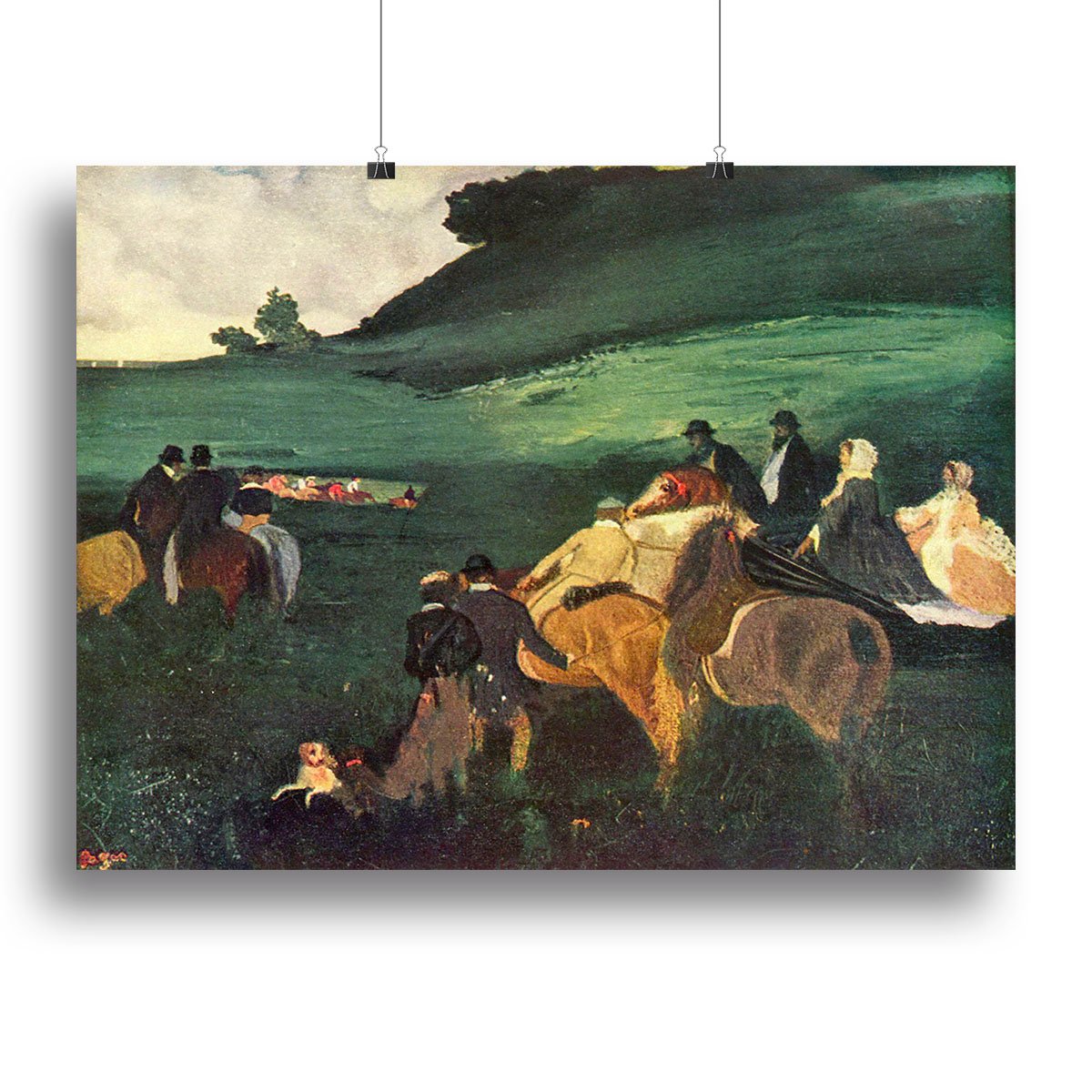 Riders in the landscape by Degas Canvas Print or Poster