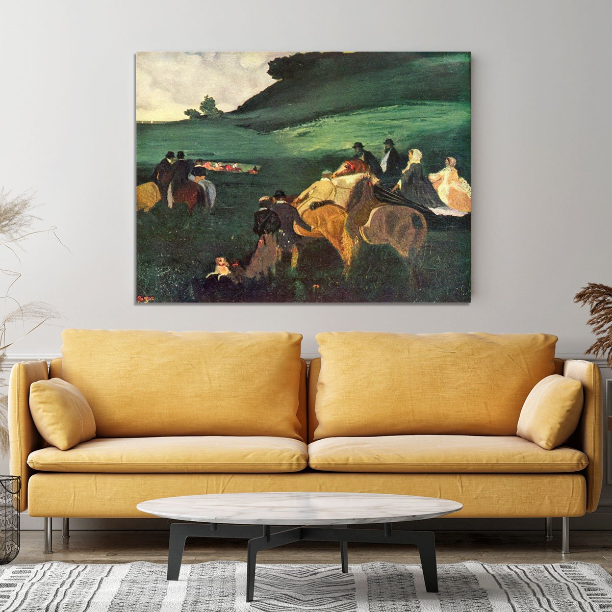 Riders in the landscape by Degas Canvas Print or Poster