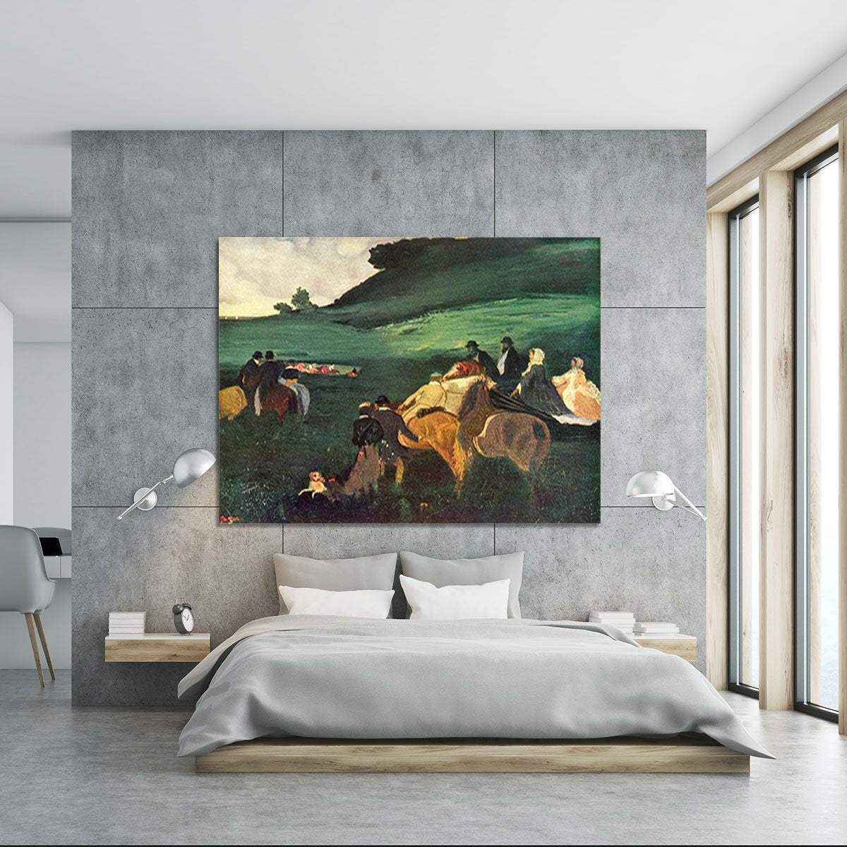 Riders in the landscape by Degas Canvas Print or Poster