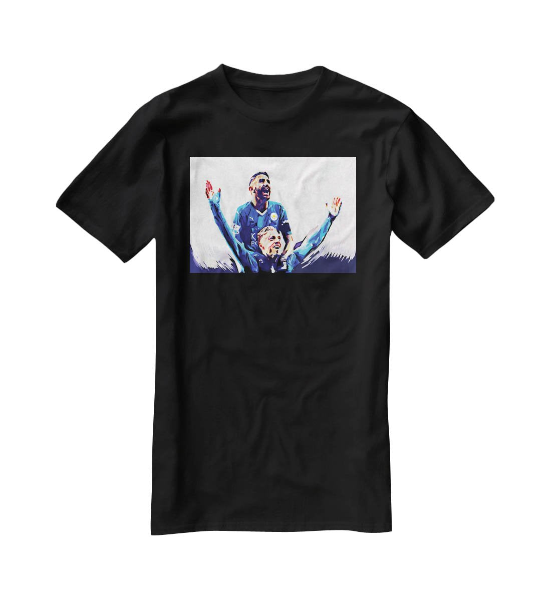 Rihad Mahrez and Jamie Vardy T-Shirt - Canvas Art Rocks - 1