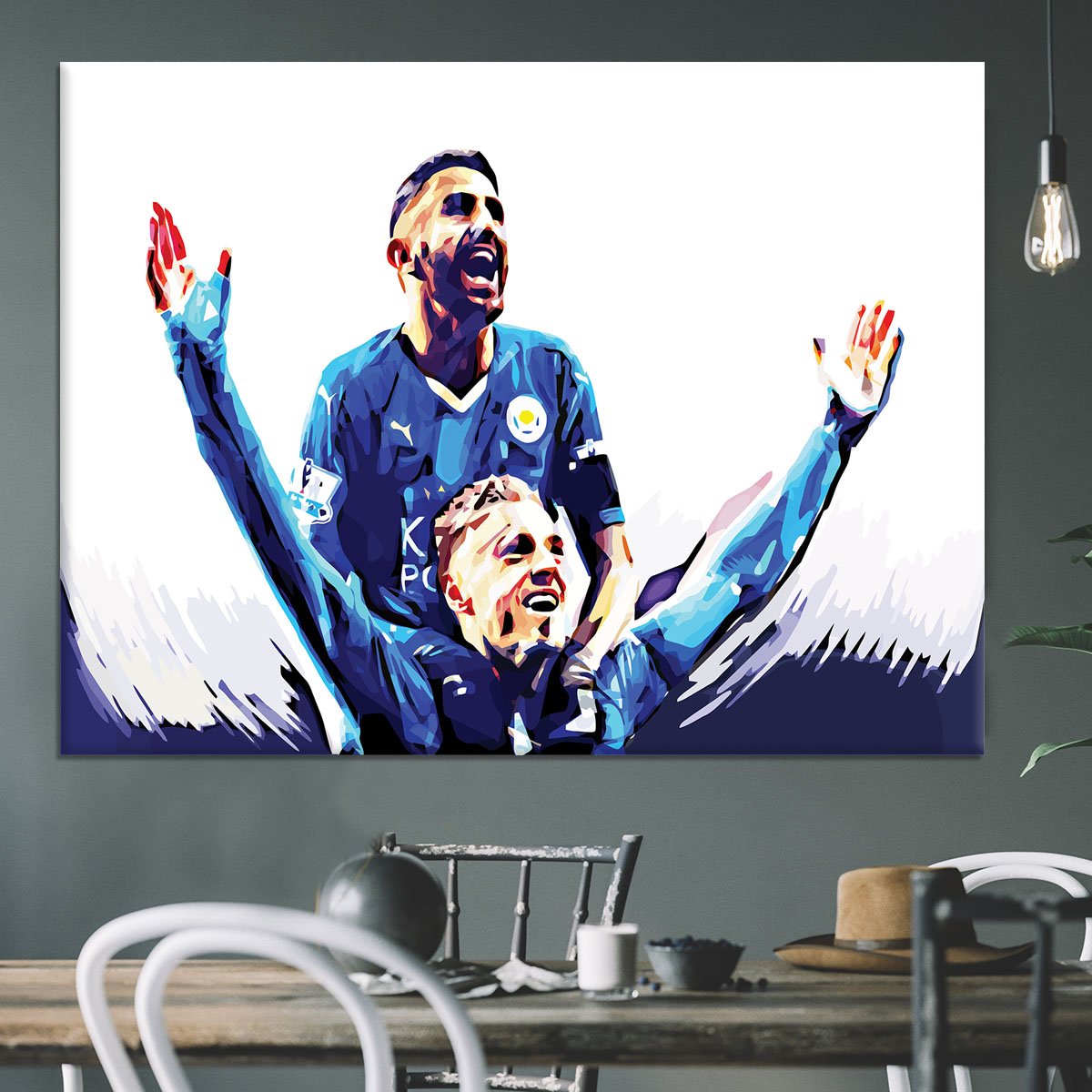 Rihad Mahrez and Jamie Vardy Canvas Print or Poster