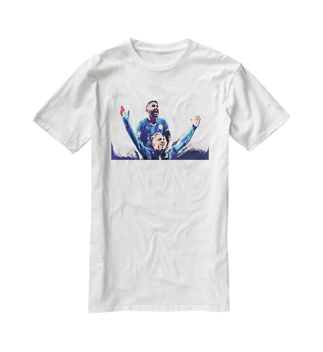 Rihad Mahrez and Jamie Vardy T-Shirt - Canvas Art Rocks - 5