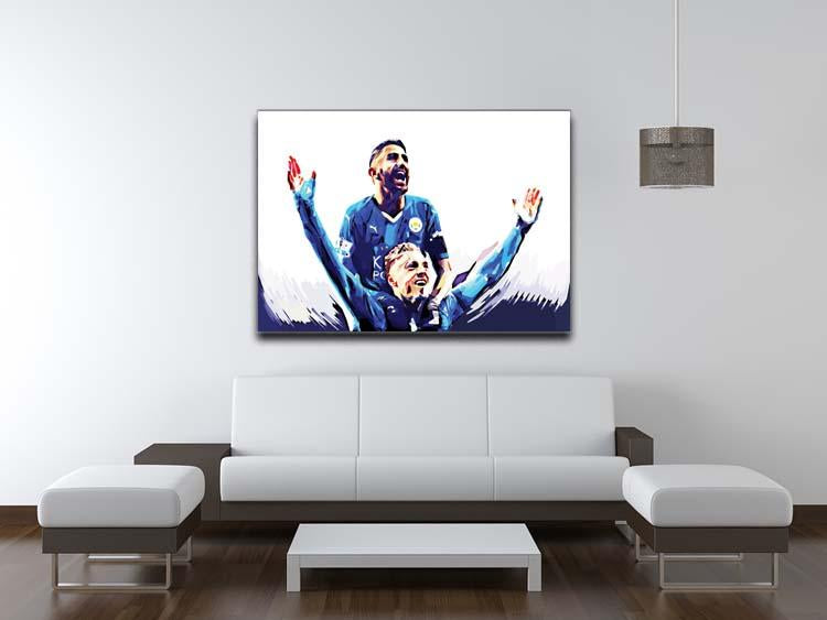 Rihad Mahrez and Jamie Vardy Canvas Print or Poster