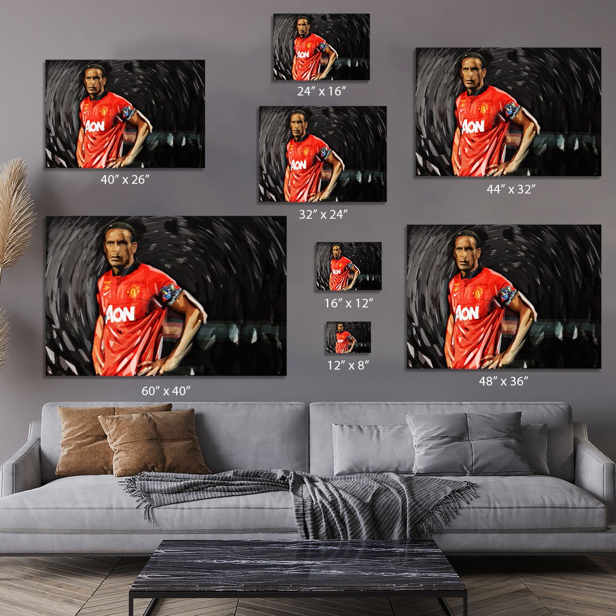 Rio Ferdinand Manchester United Canvas Print or Poster