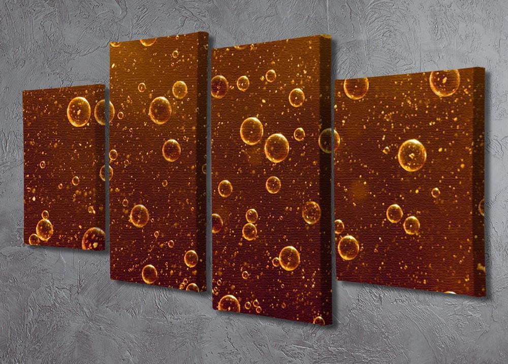Rising orange bubbles 4 Split Panel Canvas  - Canvas Art Rocks - 2