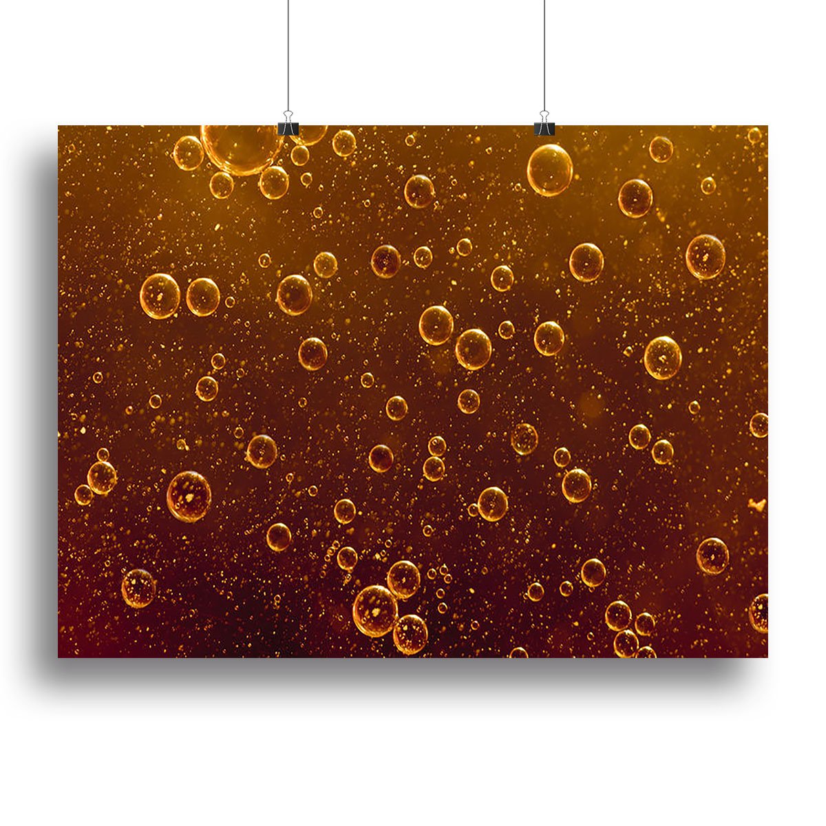 Rising orange bubbles Canvas Print or Poster