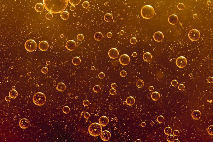 Rising orange bubbles Wall Mural Wallpaper