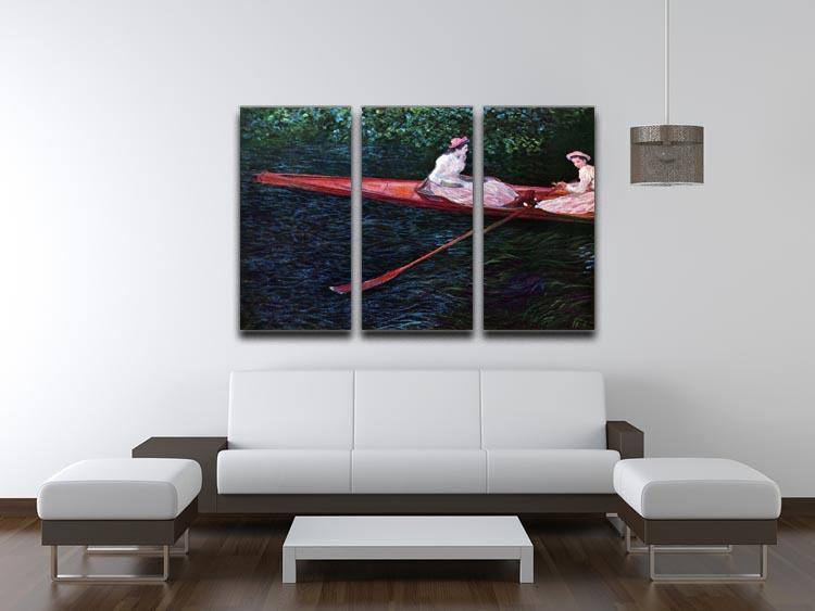 River Epte by Monet Split Panel Canvas Print - Canvas Art Rocks - 4