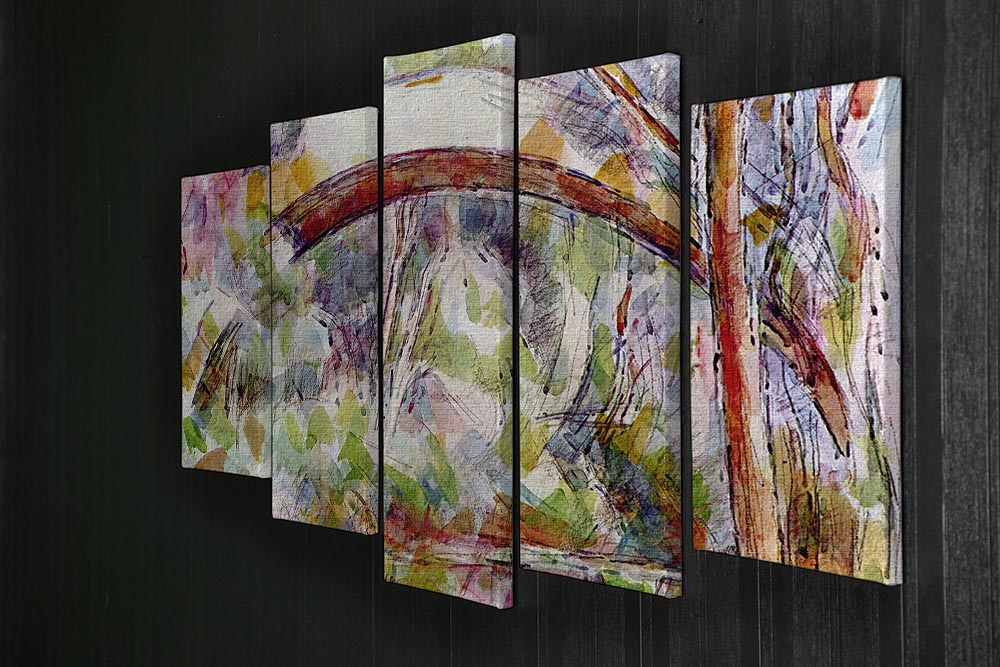 River at the Bridge of Three Sources by Cezanne 5 Split Panel Canvas - Canvas Art Rocks - 2