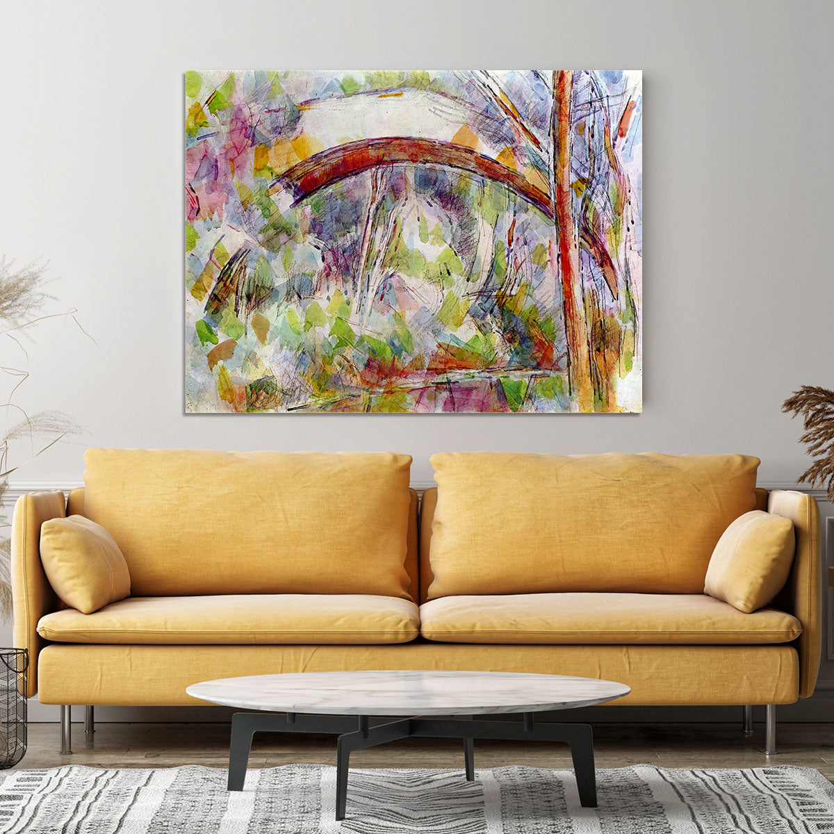 River at the Bridge of Three Sources by Cezanne Canvas Print or Poster - Canvas Art Rocks - 4