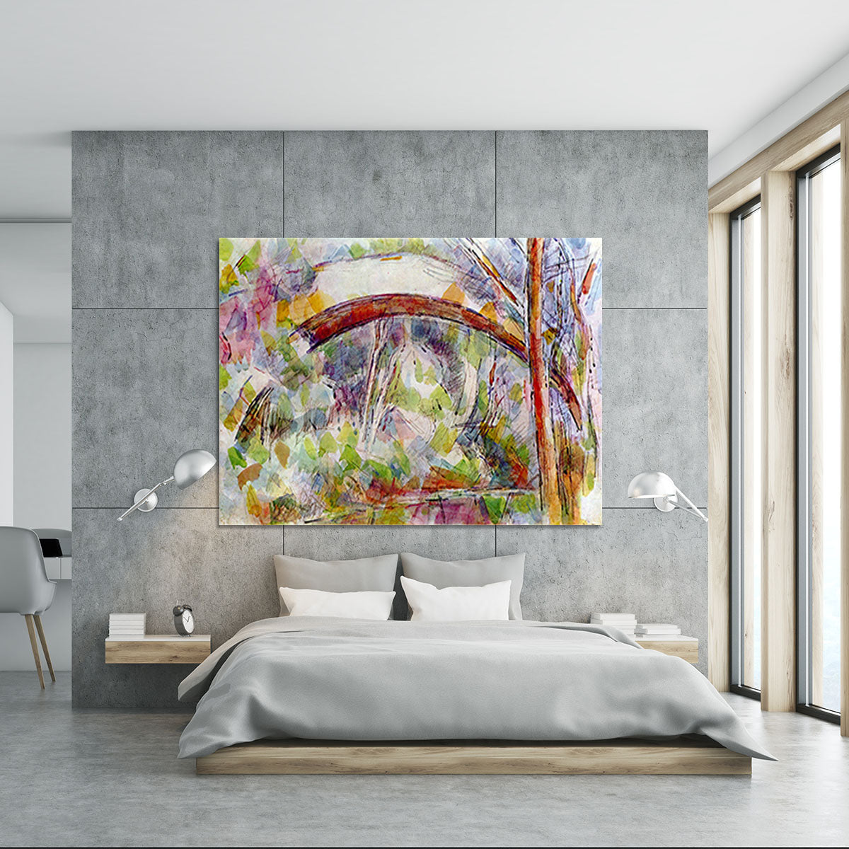 River at the Bridge of Three Sources by Cezanne Canvas Print or Poster - Canvas Art Rocks - 5