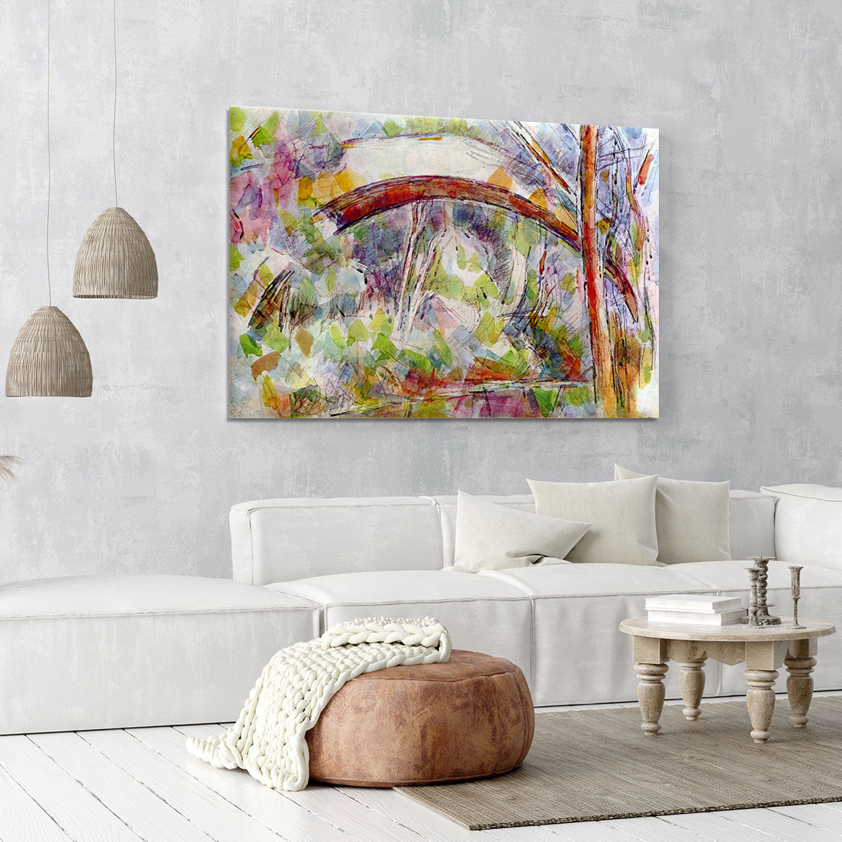 River at the Bridge of Three Sources by Cezanne Canvas Print or Poster - Canvas Art Rocks - 6