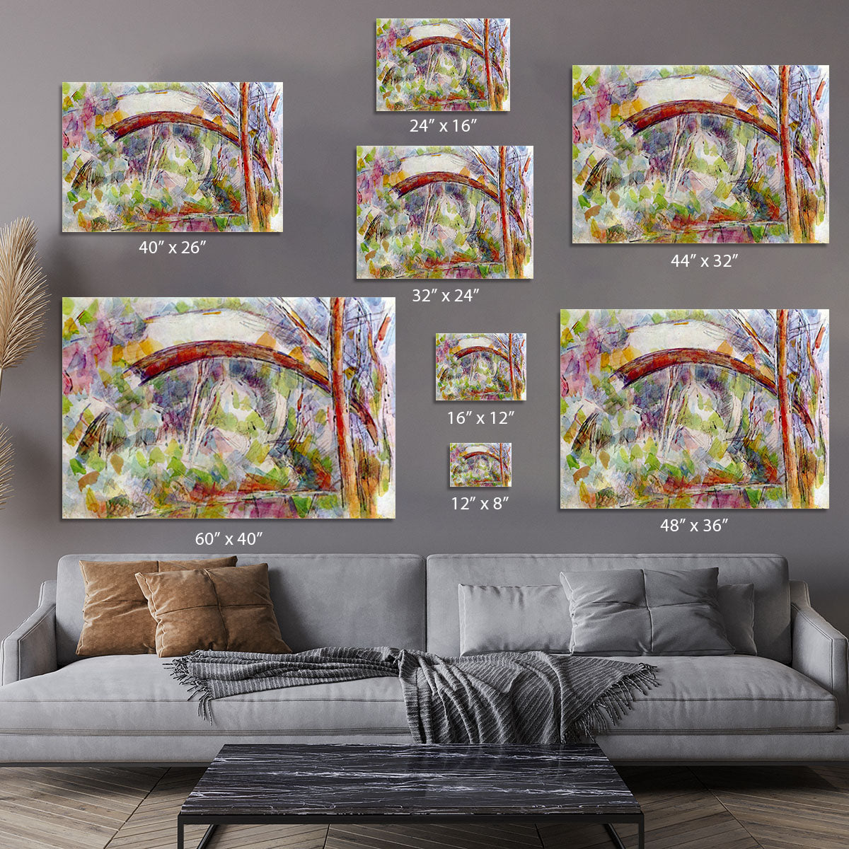 River at the Bridge of Three Sources by Cezanne Canvas Print or Poster - Canvas Art Rocks - 7
