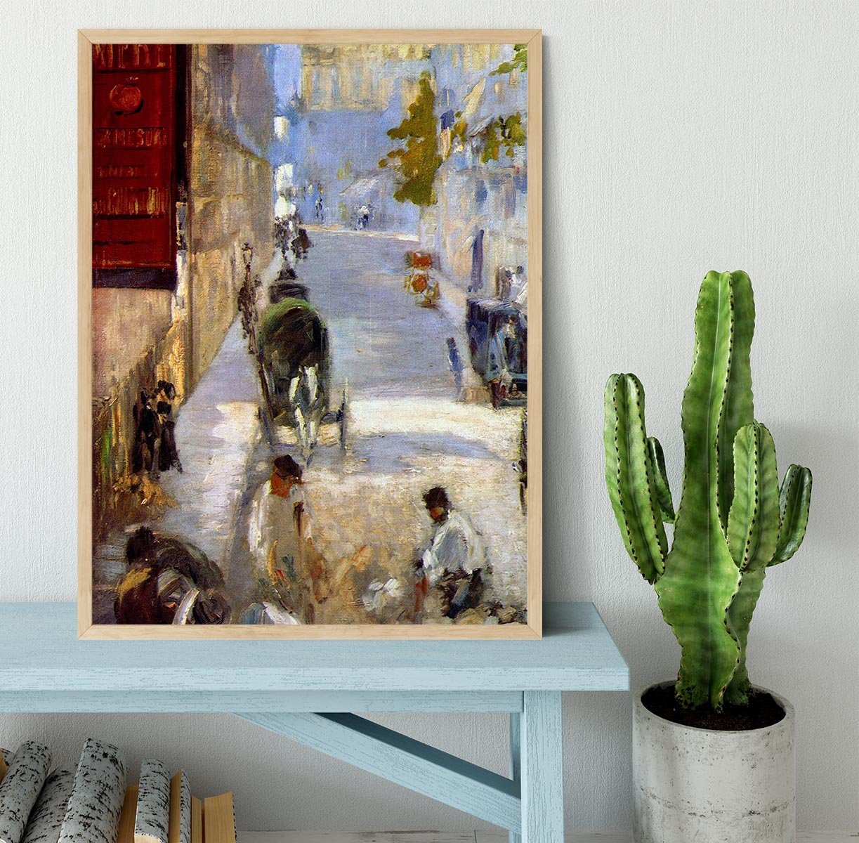 Road workers rue de Berne detail by Manet Framed Print - Canvas Art Rocks - 4
