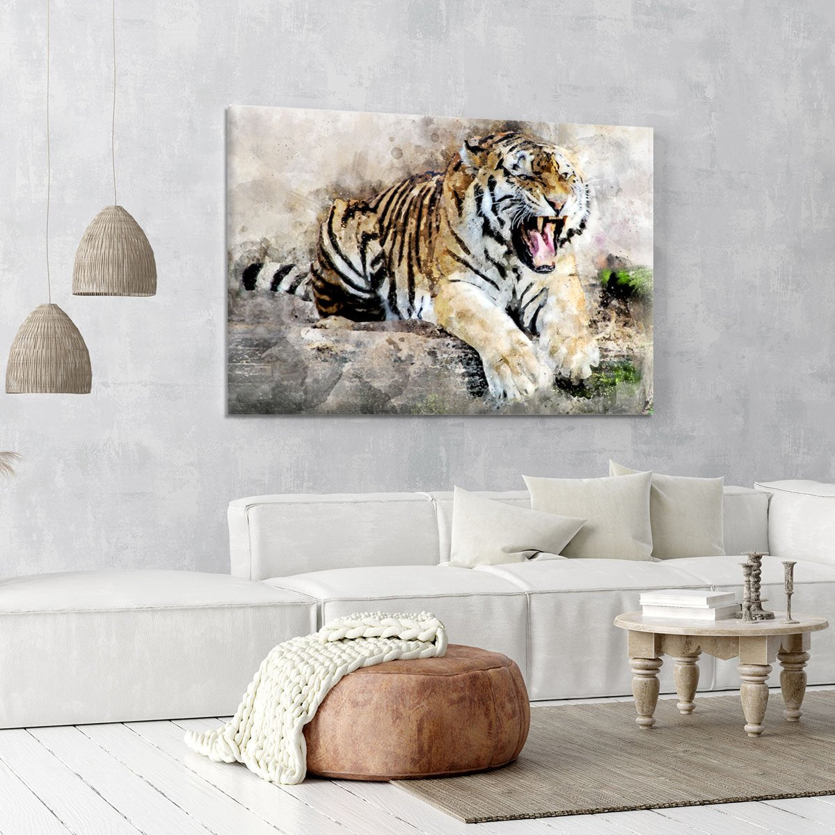 Roaring Tiger Canvas Print or Poster
