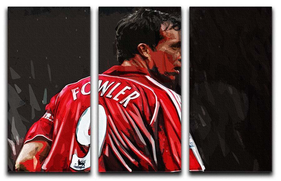 Robbie Fowler Liverpool 3 Split Panel Canvas Print - Canvas Art Rocks - 1