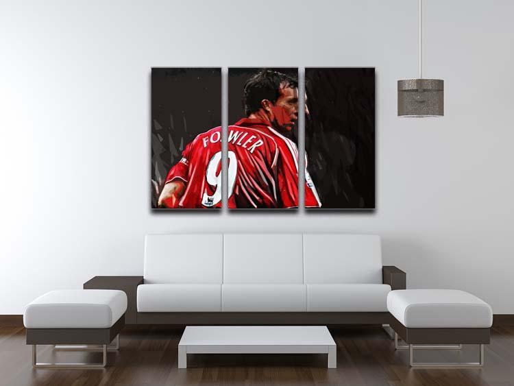 Robbie Fowler Liverpool 3 Split Panel Canvas Print - Canvas Art Rocks - 3