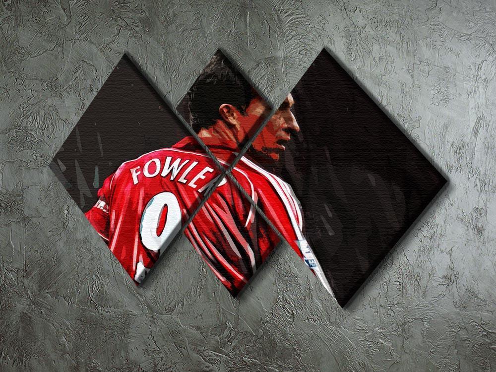 Robbie Fowler Liverpool 4 Square Multi Panel Canvas - Canvas Art Rocks - 2