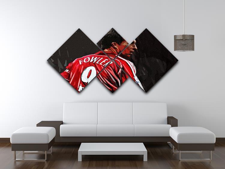 Robbie Fowler Liverpool 4 Square Multi Panel Canvas - Canvas Art Rocks - 3