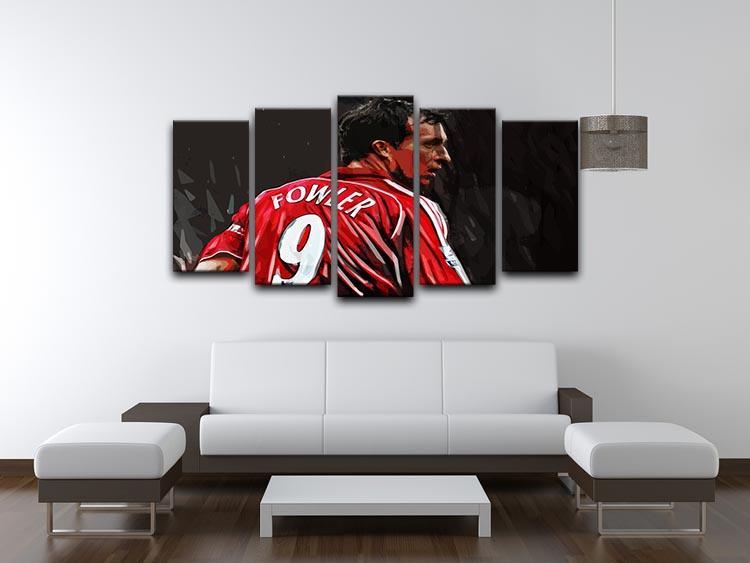 Robbie Fowler Liverpool 5 Split Panel Canvas - Canvas Art Rocks - 3