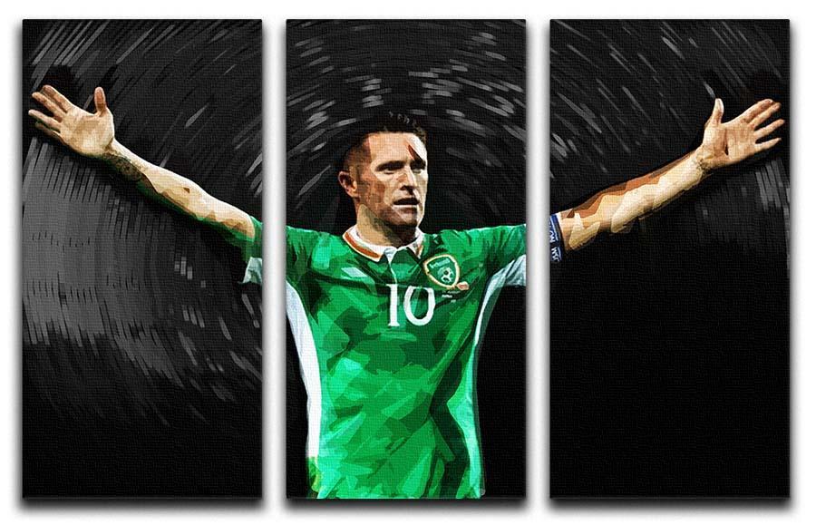 Robbie Keane Ireland 3 Split Panel Canvas Print - Canvas Art Rocks - 1