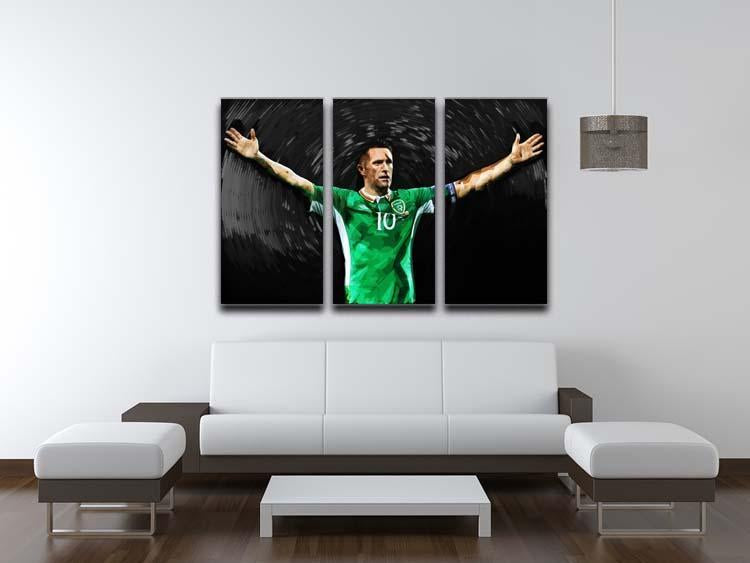 Robbie Keane Ireland 3 Split Panel Canvas Print - Canvas Art Rocks - 3