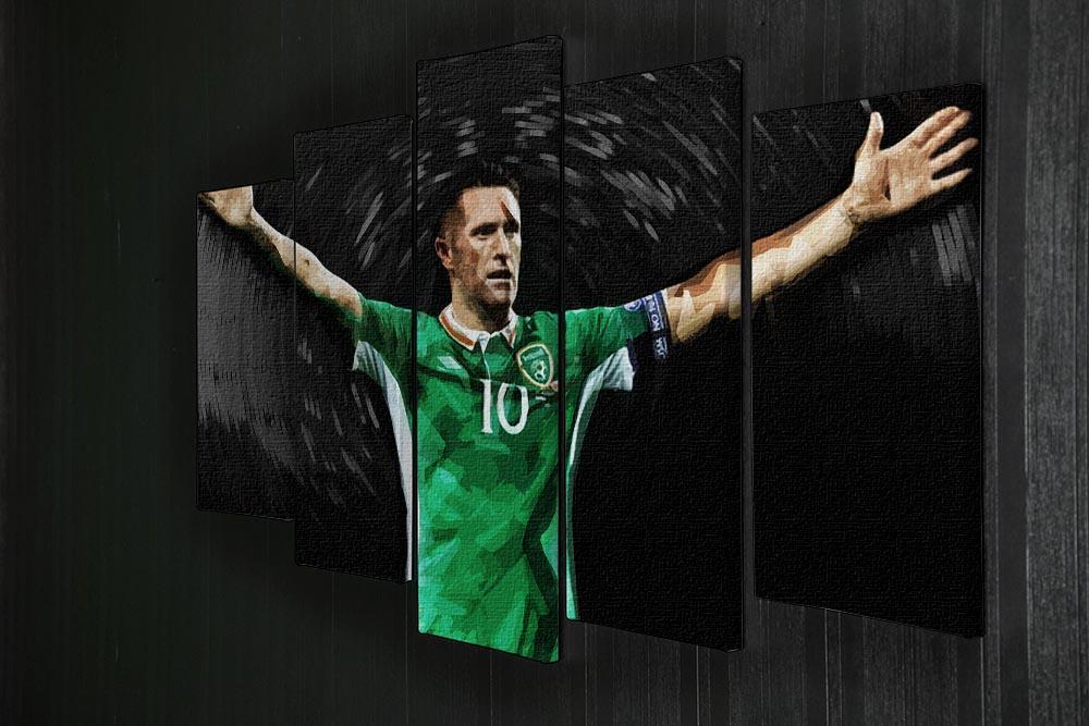 Robbie Keane Ireland 5 Split Panel Canvas - Canvas Art Rocks - 2