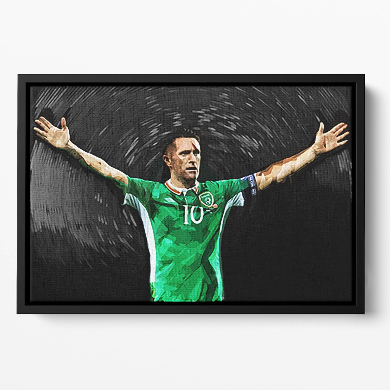 Robbie Keane Ireland Floating Framed Canvas