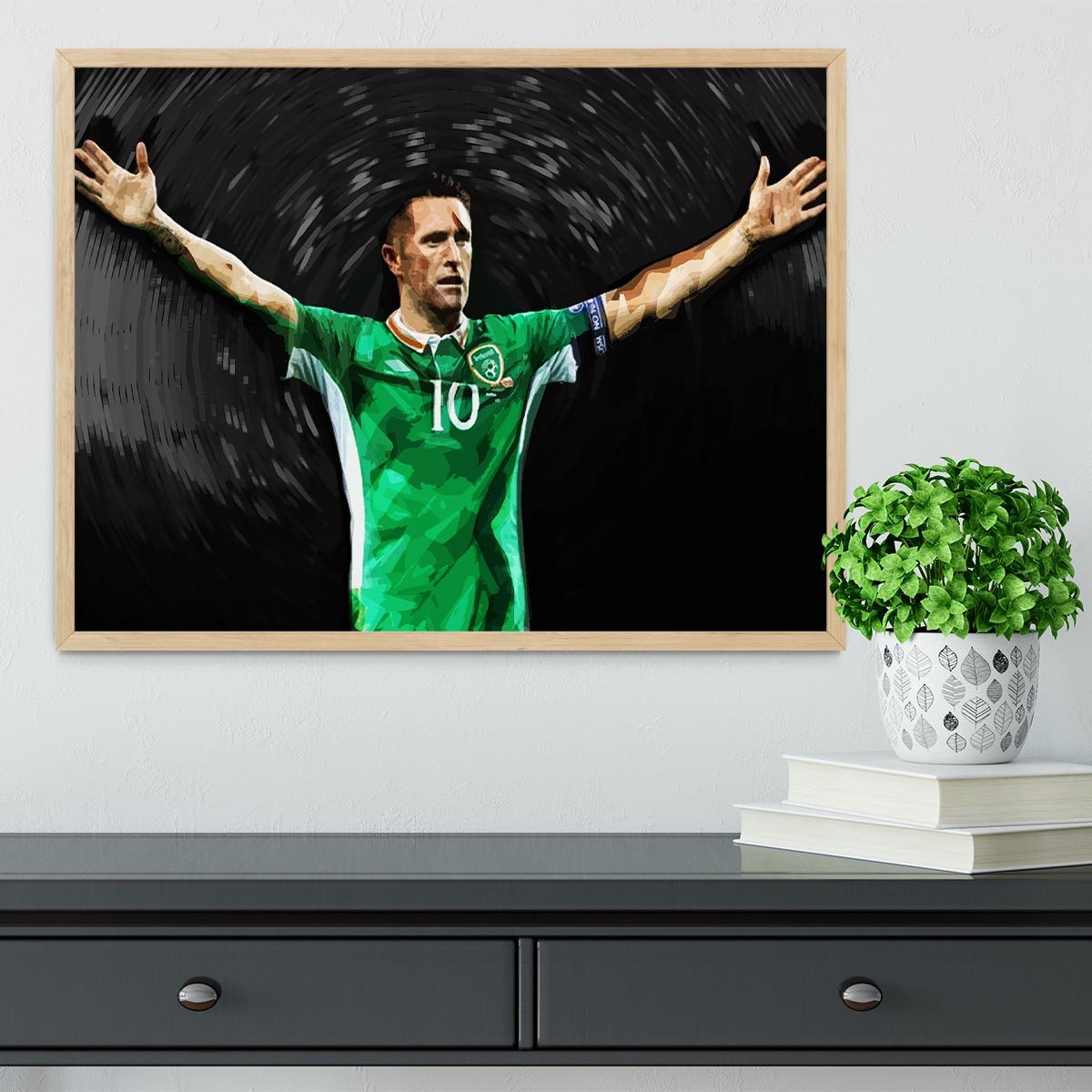 Robbie Keane Ireland Framed Print - Canvas Art Rocks - 4