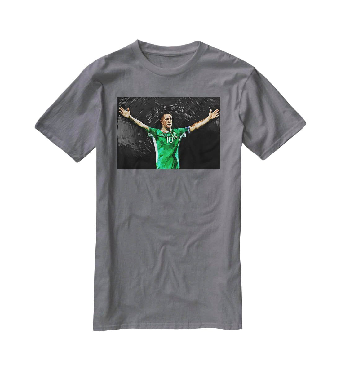 Robbie Keane Ireland T-Shirt - Canvas Art Rocks - 3