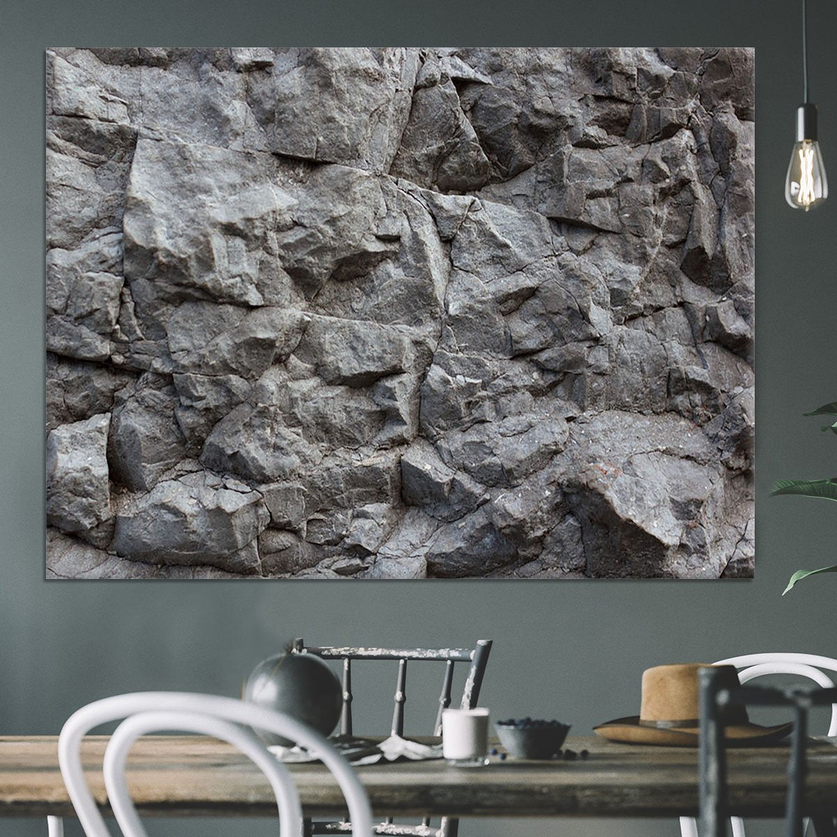 Rock texture background Canvas Print or Poster
