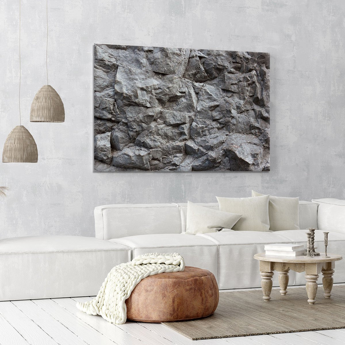 Rock texture background Canvas Print or Poster