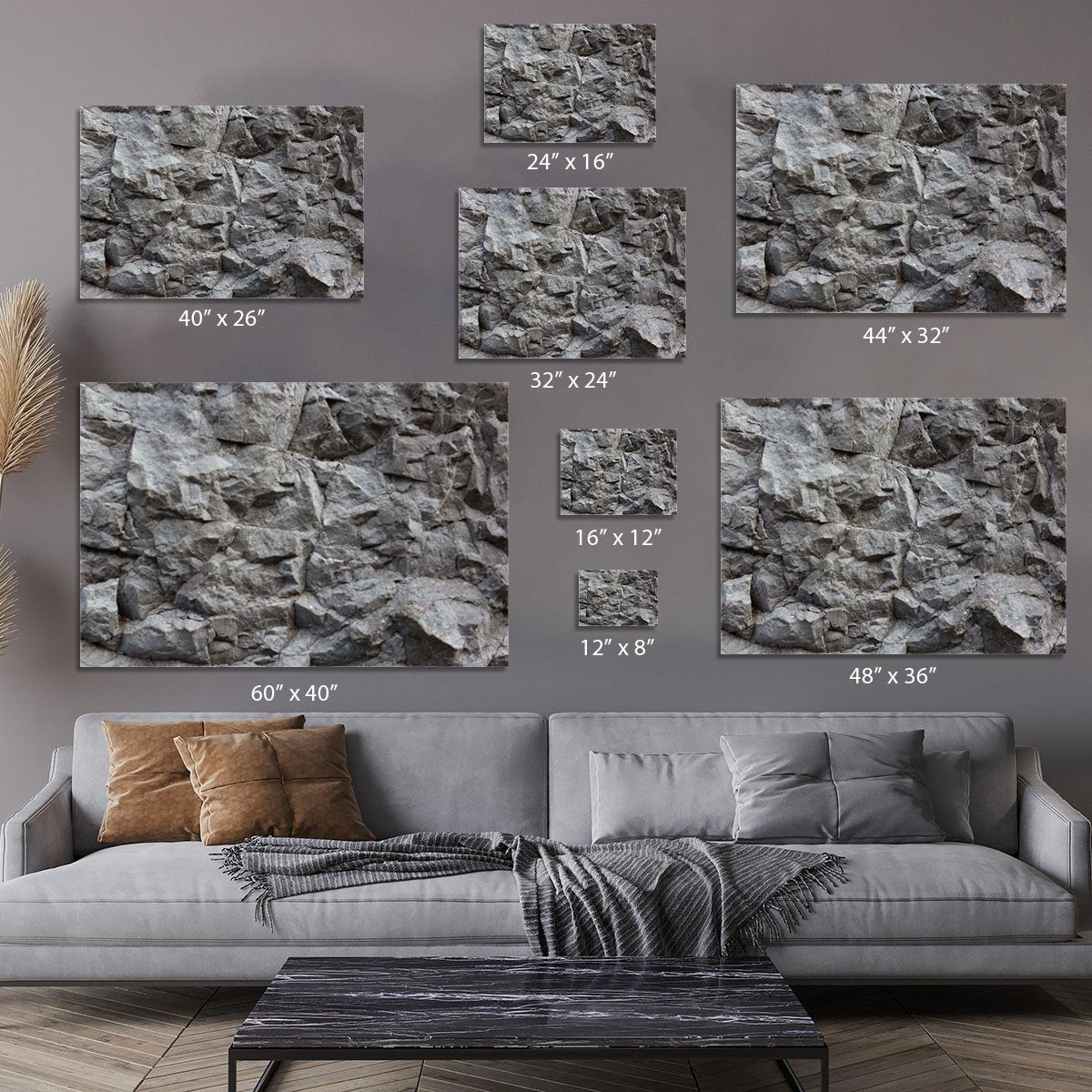 Rock texture background Canvas Print or Poster