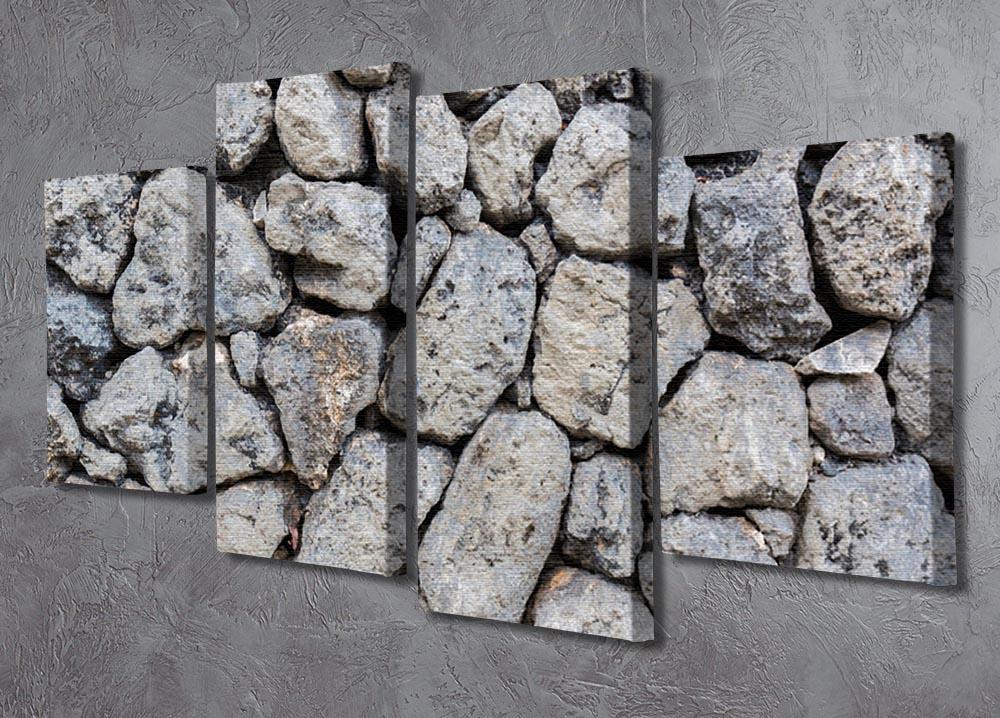 Rock wall texture 4 Split Panel Canvas - Canvas Art Rocks - 2